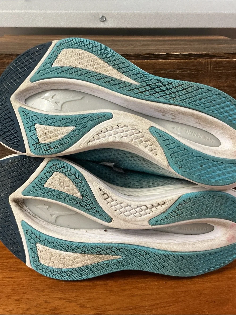 Mizuno Women Wave Rebellion Flash 2 Blue Mesh Running Shoe J1GD243571 Size 7.5
